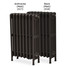 CI-CLA636-17-18 - Classic 4 Column Cast Iron Radiator H636mm x W224mm CI-CLA636-17-18 - Classic 4 Column Cast Iron Radiator H636mm x W224mm